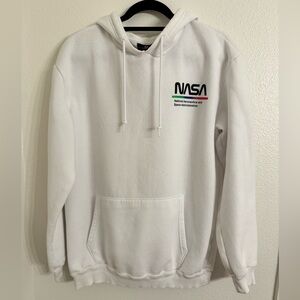 NASA Hyper Space White Hoodie L